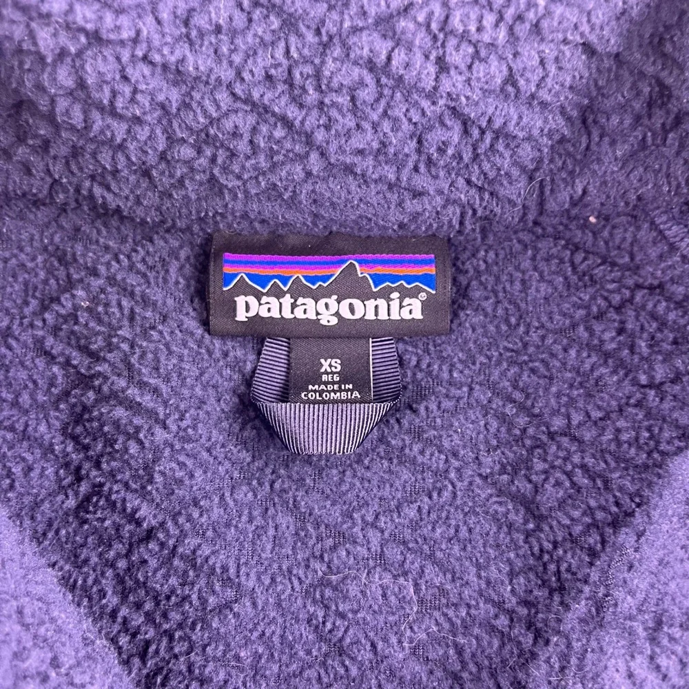 Patagonia Zip Fleece Jacket Navy Blue Smolder Blue 25101 XS